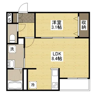 月光福山東壱番館【3階】の間取り