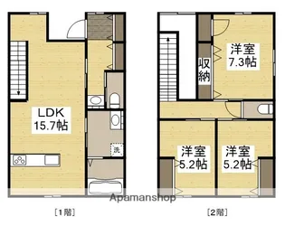 グランメゾンクレスト南蔵王Ⅰ【1階】の間取り
