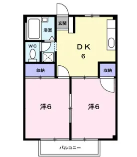 シティハイツホワイトリバー【2階】の間取り