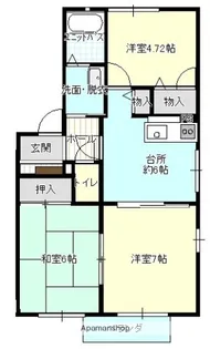 ハイムモルゲンロートC棟【2階】の間取り