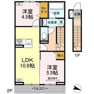 ヴェルコートⅡ【2階】の間取り