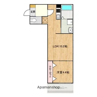 大門町新築アパート(仮)【2階】の間取り
