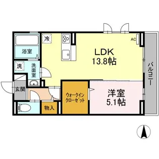 プリムローズ・D【2階】の間取り