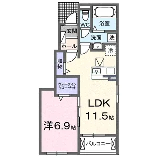 アストピア千田【1階】の間取り