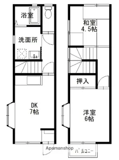 クレール美の浜D【0号室】の間取り