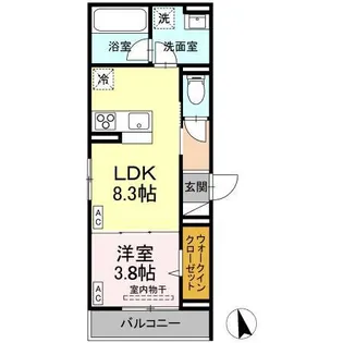 DーRESIDENCE引野【2階】の間取り