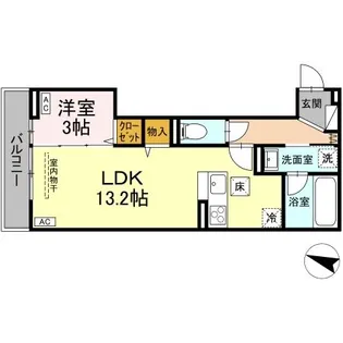 DーRESIDENCE明神【1階】の間取り