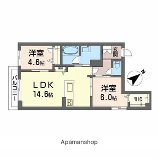 エクラージュ多治米Ⅱ【2階】の間取り