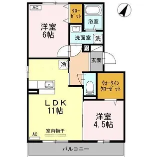 レジデンスK【2階】の間取り