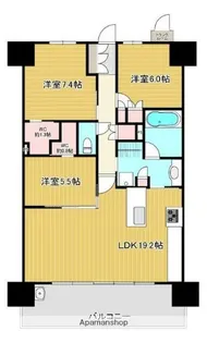 ブランシエラ福山【204号室】の間取り