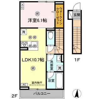 ヌオーヴォチッタ【2階】の間取り