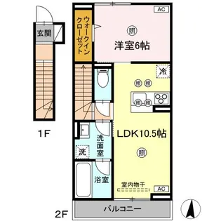 ヌオーヴォチッタ【2階】の間取り