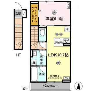 ヌオーヴォチッタ【2階】の間取り