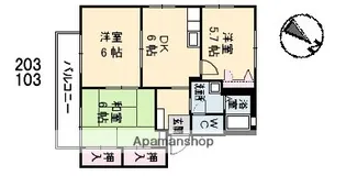 メゾンラフィネB棟【1階】の間取り