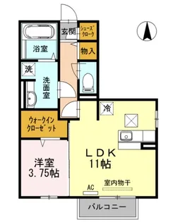 アジャート手城【1階】の間取り