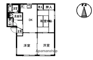 ラパルテール壱番館輝【2階】の間取り