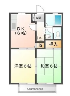 広島県福山市引野町東【アパート】の間取り