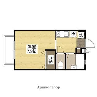 カーサ宮沖【201号室】の間取り