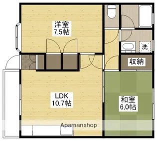啓利マンション【101号室】の間取り