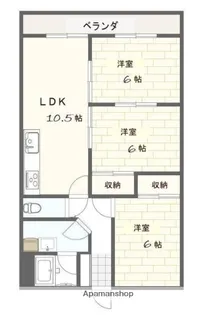 ロイヤルトーク【302号室】の間取り