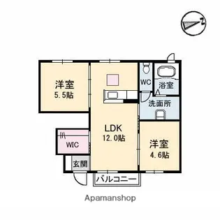 シャーメゾン天野【1階】の間取り