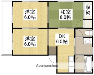 コーポ片島 B棟【1階】の間取り