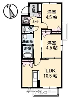パークハイム高須II【3階】の間取り