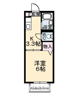 スカイメゾン6番館【1階】の間取り