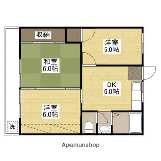 コーポ オオモトⅡ【206号室】の間取り