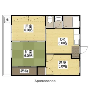 コーポ オオモトⅡ【207号室】の間取り