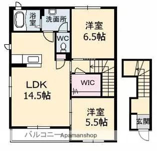 グランドメゾン仲 弐番館【2階】の間取り