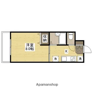 パークサイド皆実【2階】の間取り