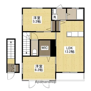 オリーブ 壱番館【201号室】の間取り