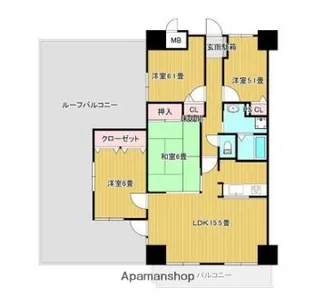 サンシティ三原【905号室】の間取り
