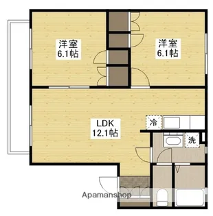 ベル放夢2番館Ⅰ【101号室】の間取り