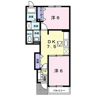 メゾン・エスポワール B【1階】の間取り