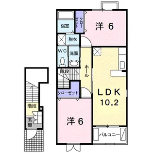ソレアード・N A【2階】の間取り
