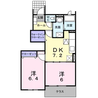 ベルメゾンセラ A【1階】の間取り