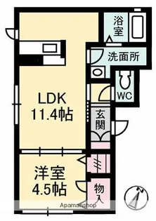 シャーメゾン千春【1階】の間取り