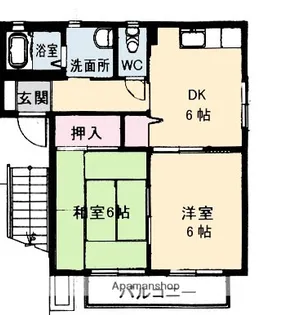 レジデンス中之町 1番館【102号室】の間取り
