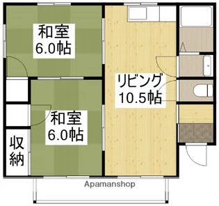 ハイム宮浦【1階】の間取り