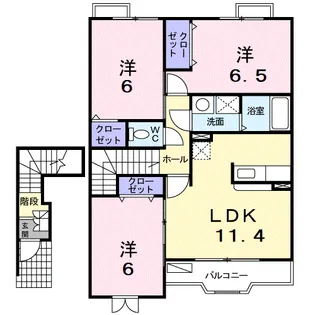 シューペルヴ ロジュマン【2階】の間取り