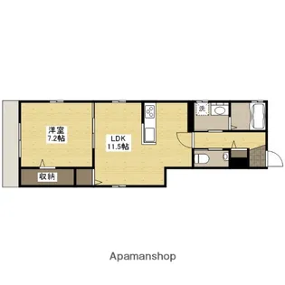 エルメゾン城町【101号室】の間取り