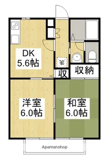 ドミール 竜王台【202号室】の間取り
