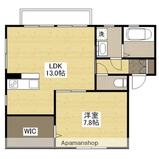 メープルコート【201号室】の間取り