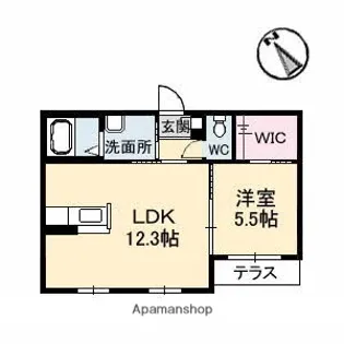 ジュネスメゾン B棟【202号室】の間取り