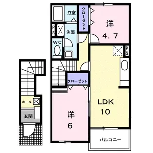 リバーコート D【2階】の間取り