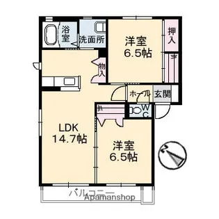 SAKURA B棟【2階】の間取り