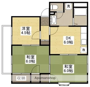 プレジール高田Ⅱ【103号室】の間取り