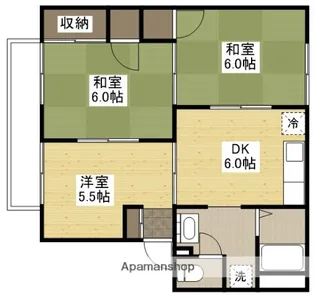 プレジール高田Ⅱ【202号室】の間取り